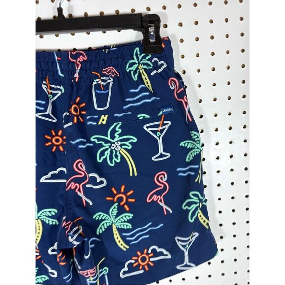 Chubbies The Neon Lights Swim Shorts Trunks Navy Board Shorts S - Picture 4 of 5